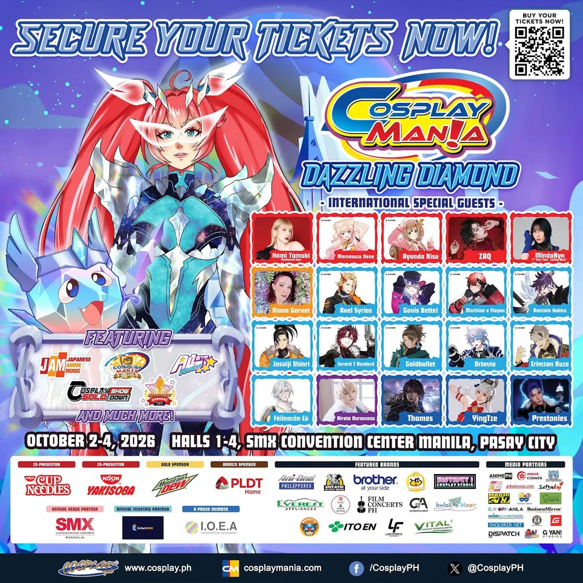 Cosplay Mania 2026十月回归菲律宾，JAM演唱会与300展位同场