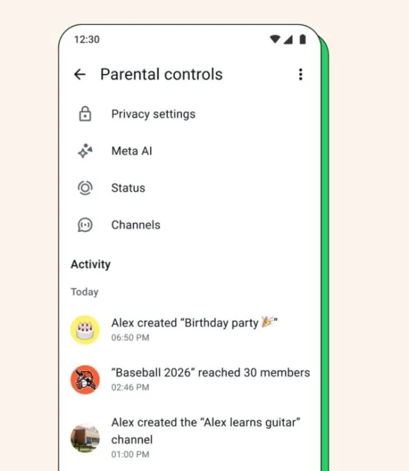 WhatsApp青少年账户新增家长控制，Meta AI聊天内容可设限